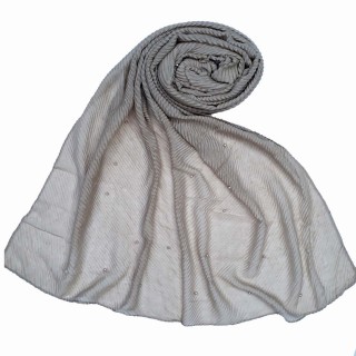 Premium Crush Diamond Stole - Fossil Brown 